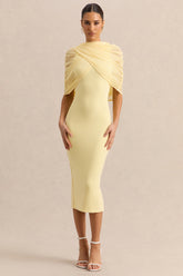 Mirana | Lemon Halter-Neck Midi-Dress