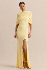 Melva | Lemon Bandeau Maxi Dress