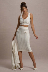 Dee | Cream Boucle Crop Top