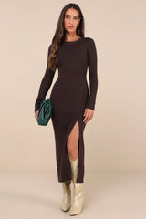 Refined Attitude Cream Ribbed Side Button Midi Sweater Dress