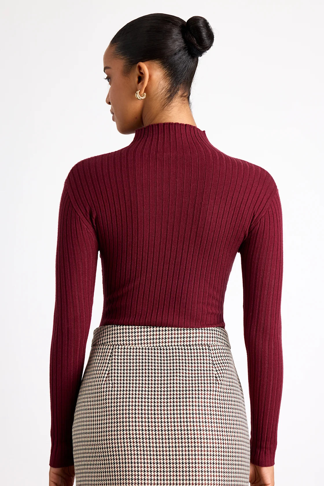 Crawford Black Long Sleeve Mock Neck Bodysuit