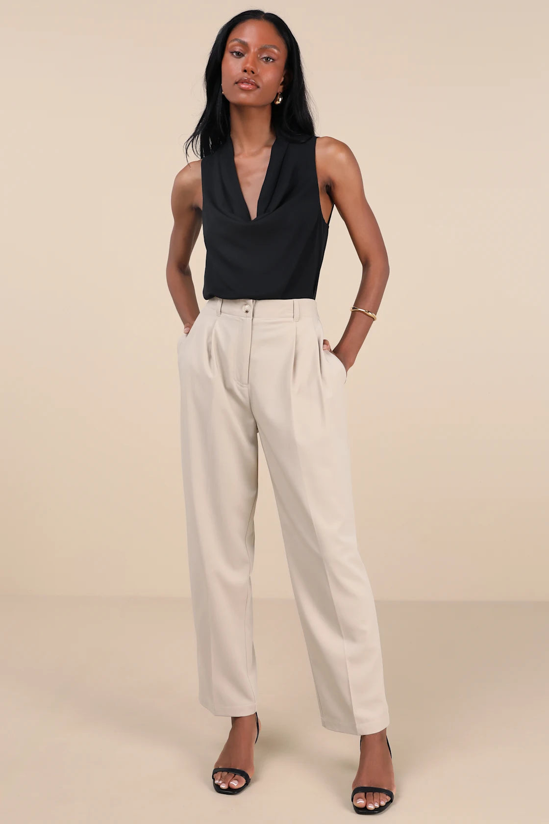 Sophisticated Company Rust Red Straight Leg Trouser Pants